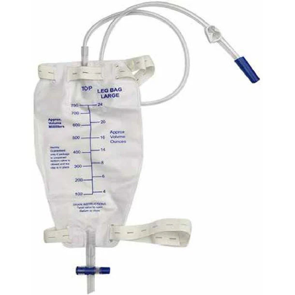 Urine Leg bag 750cm Tube with Straps Sterile
